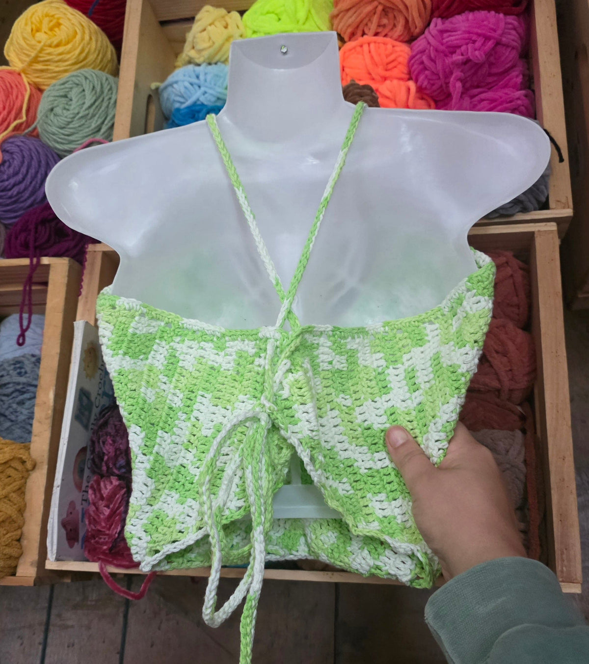 Spiderweb Crop Top - Keylime