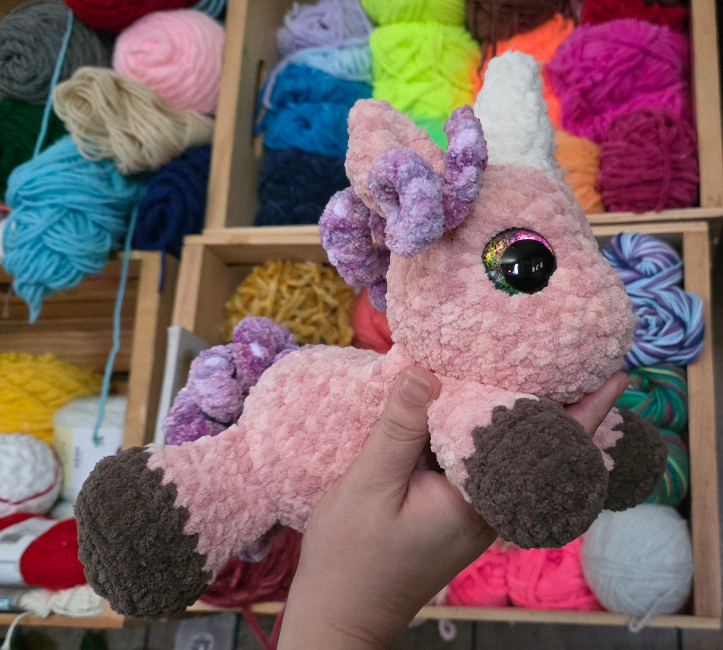 Pink & Multi Purple Unicorn