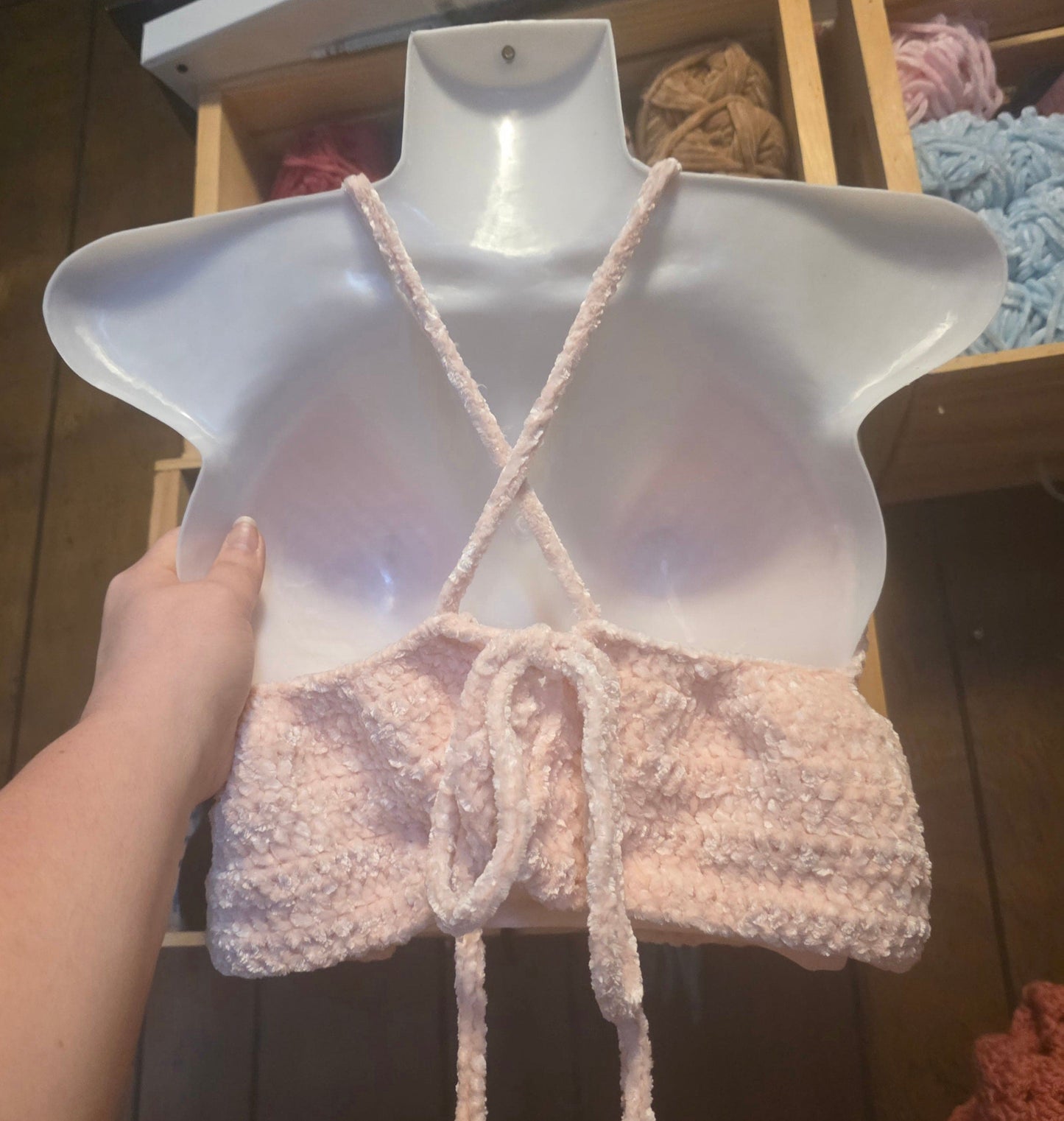 M Velvet Ruffle Top