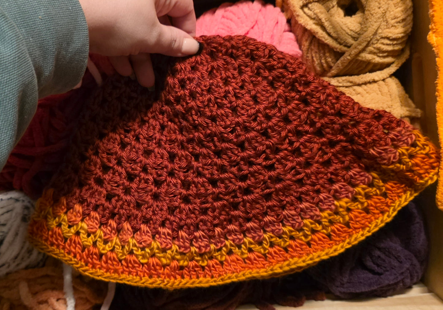 Red and Orange Kelp Bucket Hat